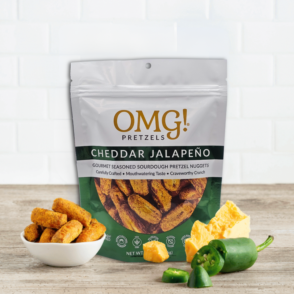 Buy Cheddar Jalapeño Pretzels - – OMG! Pretzels
