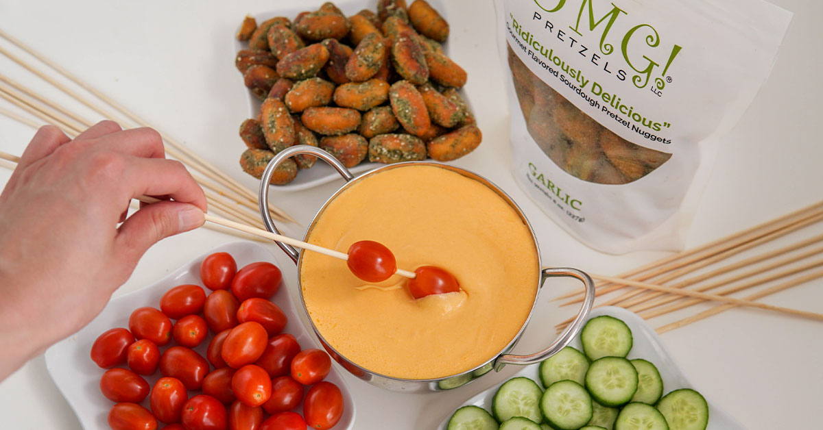 Fondue and Pretzels