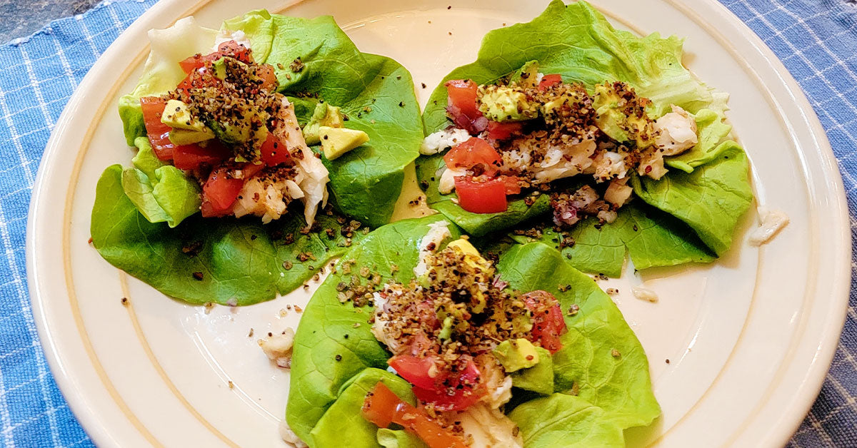 Lemon Pepper Fish Lettuce Wraps