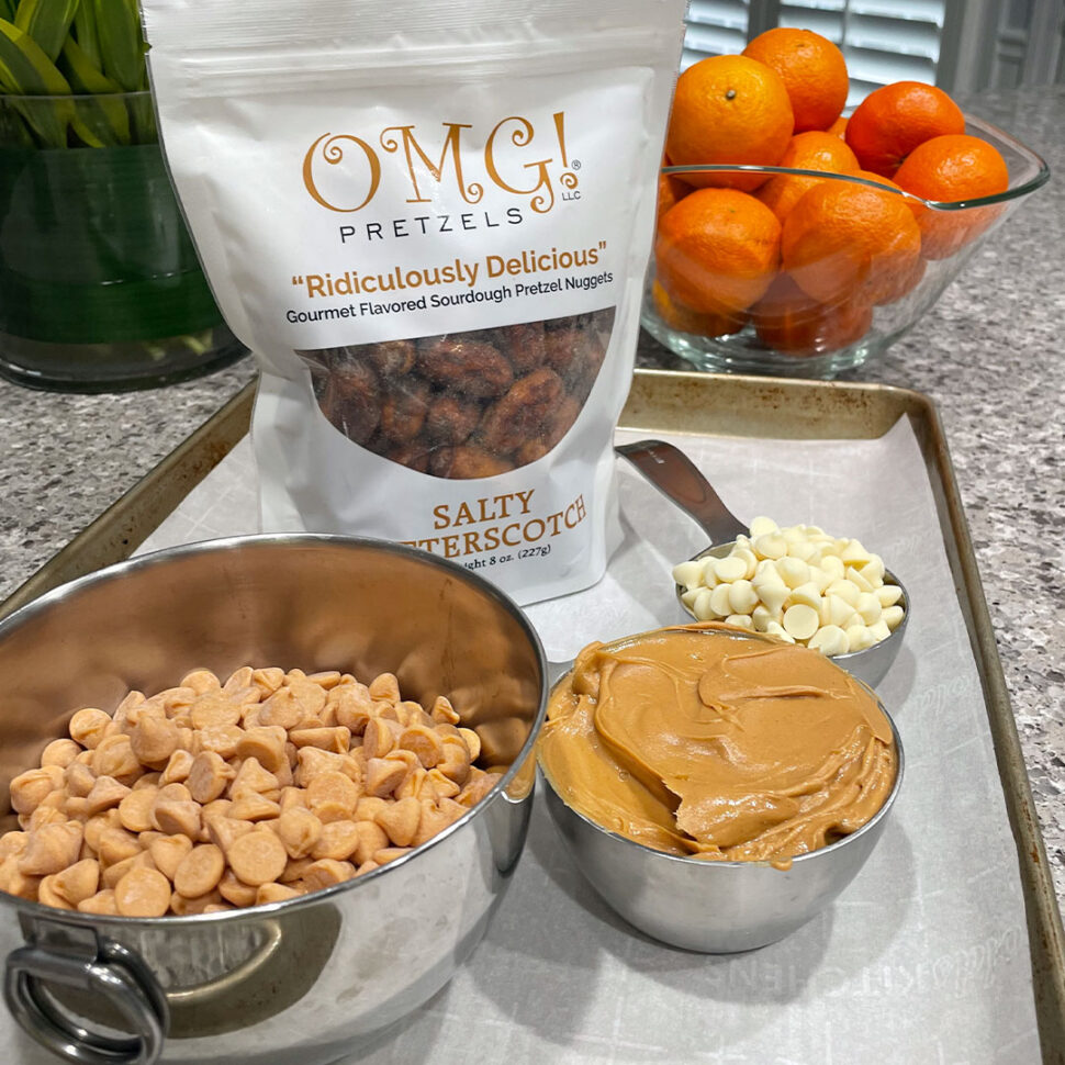 NoBake Salty Butterscotch Pretzel Clusters OMG! Pretzels