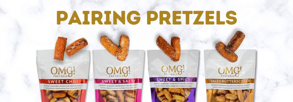 Pairing pretzels with chocolate and caramel