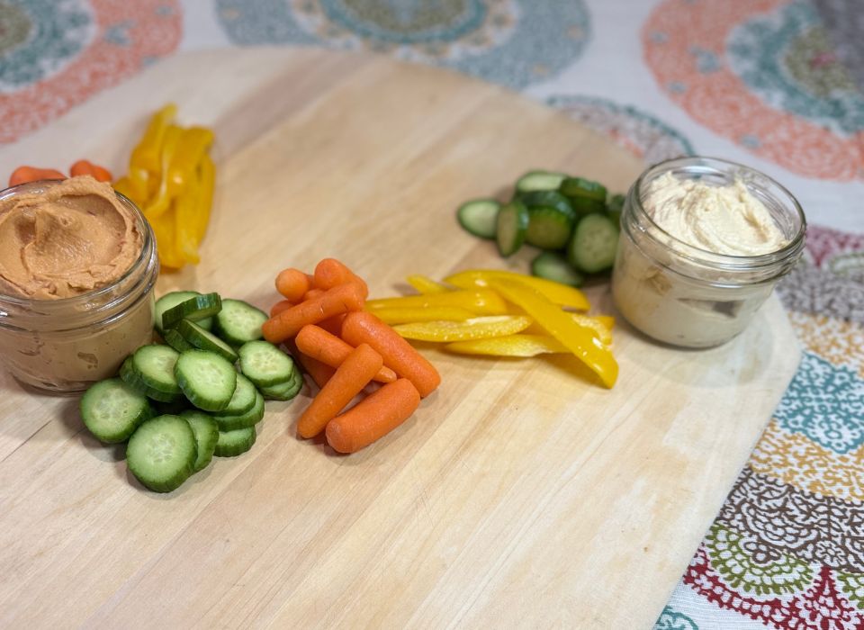 Hummus Platter Premium Ingredients The vegetables